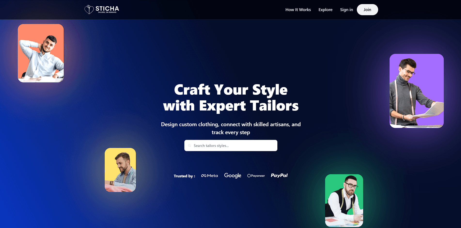 Sticha App web interface